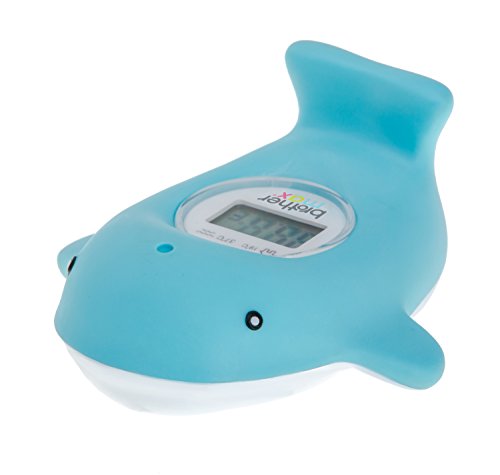 Brother 70964BL2 Max Whale Digital Bath and Room Thermometer, Blue & White